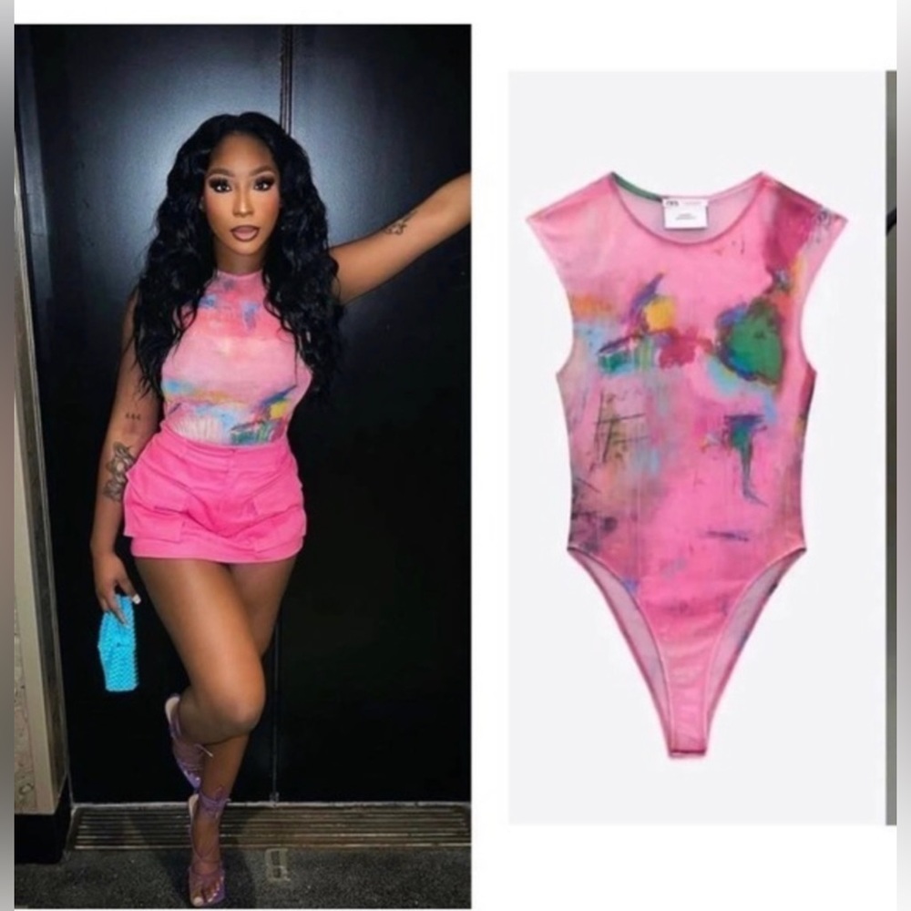 BNWT ZARA TULLE BODYSUIT SZ SM